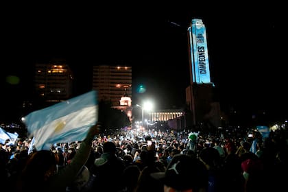 Festejos en Rosario por el triunfo de la Copa America