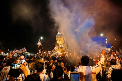 Festejos tras el triunfo de la selección Argentina en la semifinal del Mundial 2026