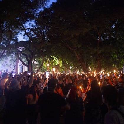 Festival de Antorchas por el Centro Cultural Haroldo Conti, el fin de semana pasado, en la sede de la exEsma