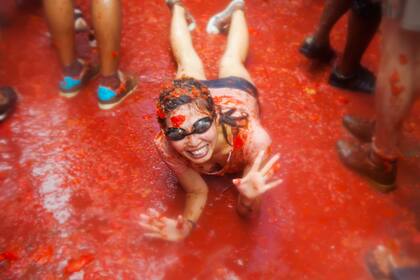 Festival de la Tomatina, en Bunol, España