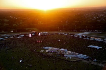 Festival Lollapalooza desde el aire