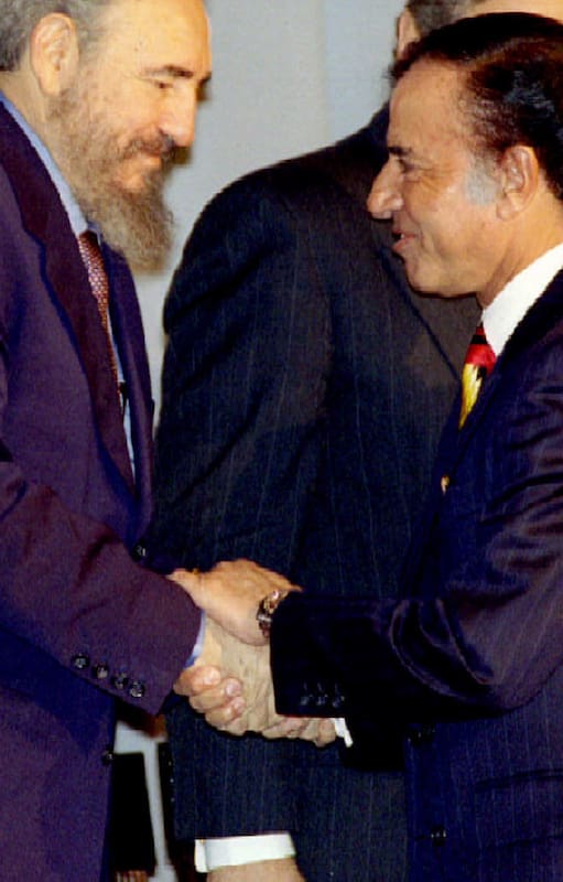 Fidel Castro and Carlos Menem