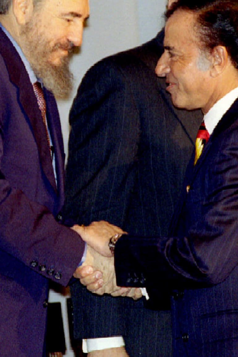 Fidel Castro y Carlos Menem