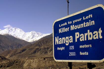 FILE - In this undated file photo, the snow-capped mountain of Nanga Parbat is seen in northern Pakistan. Ambassador Stefano Pontecorvo tweeted Saturday, March 9, 2019, with grief that search for Italian Daniele Nardi and Briton Tom Ballard is over as search and rescue team headed by Alex Txikon has
