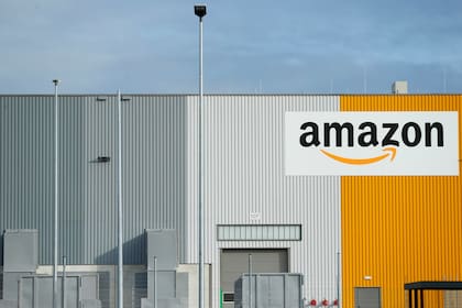 FILE PHOTO - A view of the Amazon logistic center with the companys logo in Dortmund, Germany November 14, 2017. REUTERS/Thilo Schmuelgen/File Picture