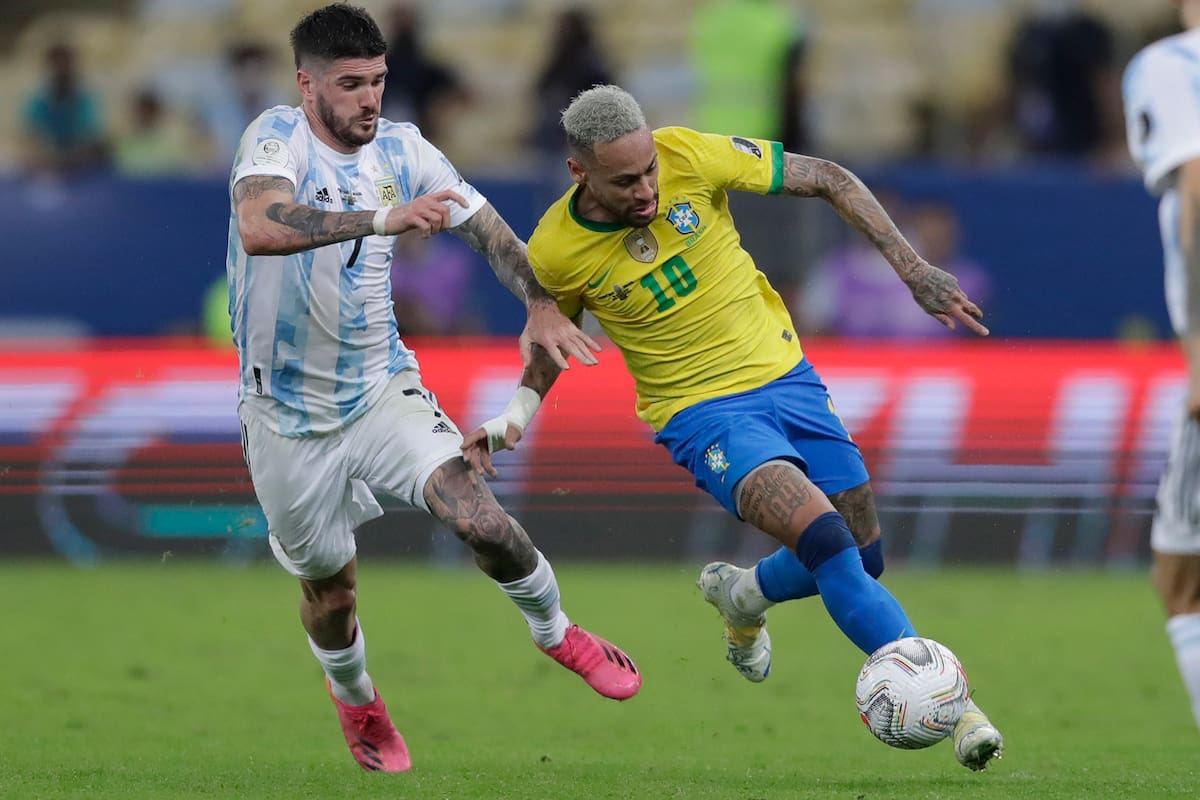 Final de la Copa América Brasil 2021: Rodrigo De Paul, el hombre que persigue a Neymar