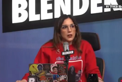 Fiorella Sargenti durante su programa en Blender
