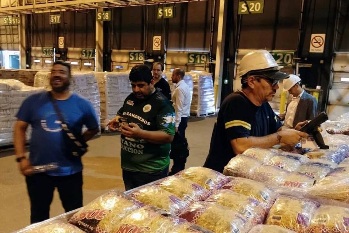 Fiscalización de Camioneros en un centro de distribución