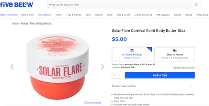 Five Below vende un dupe de una crema corporal de Sephora a US$5