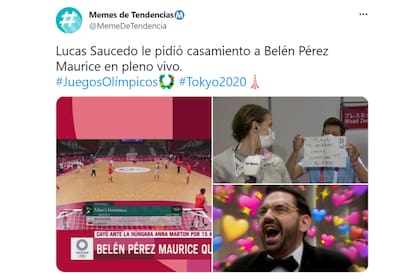 “Flaca, ¿te querés casar conmigo? Por favor”, escribió Saucedo en la pancarta