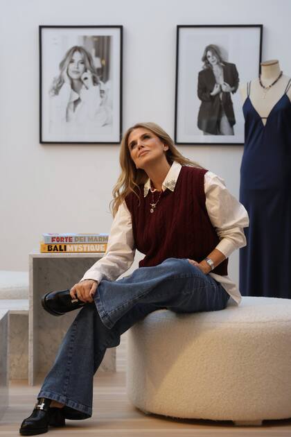 Flavia Palmeiro, en su local