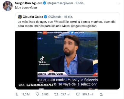 Flavio Azzaro aparece en el video que retuiteó el Kun Agüero