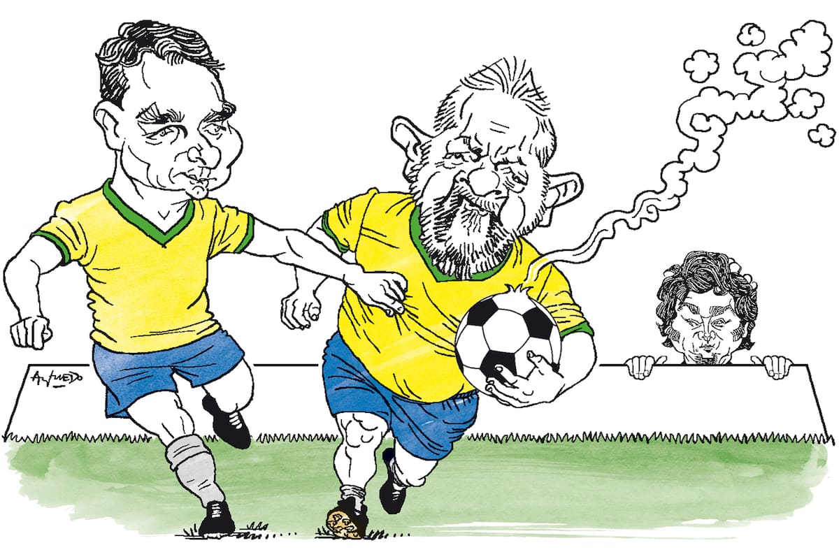 Flávio Bolsonaro, Lula da Silva y Javier Milei