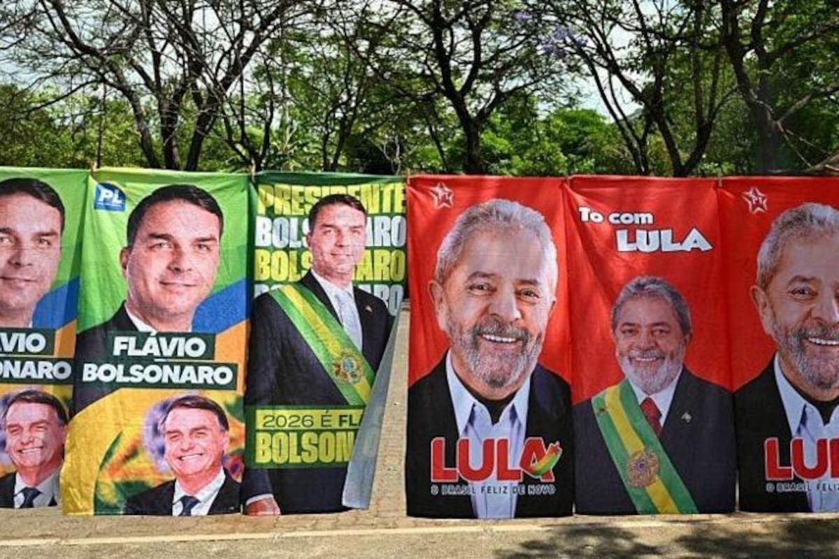 Flávio Bolsonaro y Luiz Inácio Lula da Silva pasaron a un balotaje en Brasil