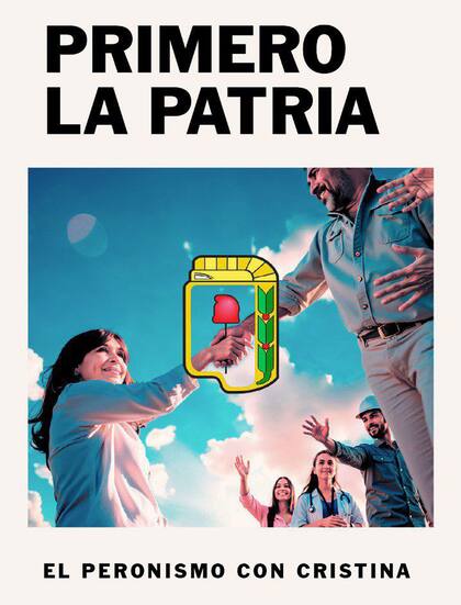 Flayer de la campaña interna de Cristina Kirchner en el PJ, que se convertirá en un afiche callejero