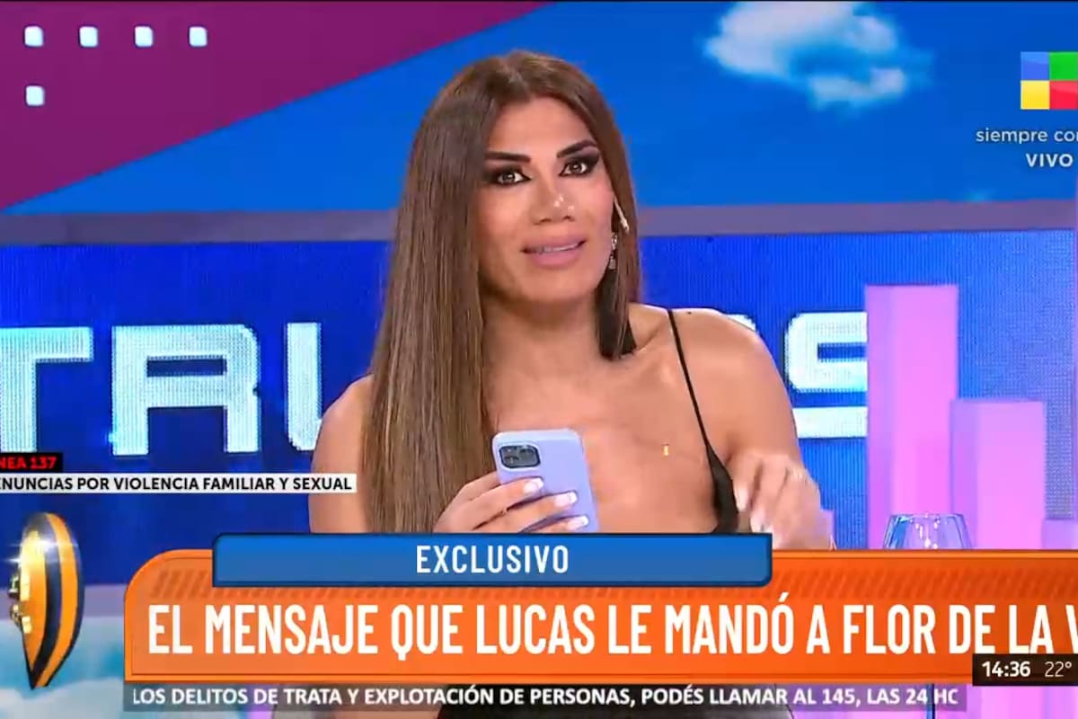 Flor de la V reveló los mensajes que le mandó Lucas Benvenuto en 2018