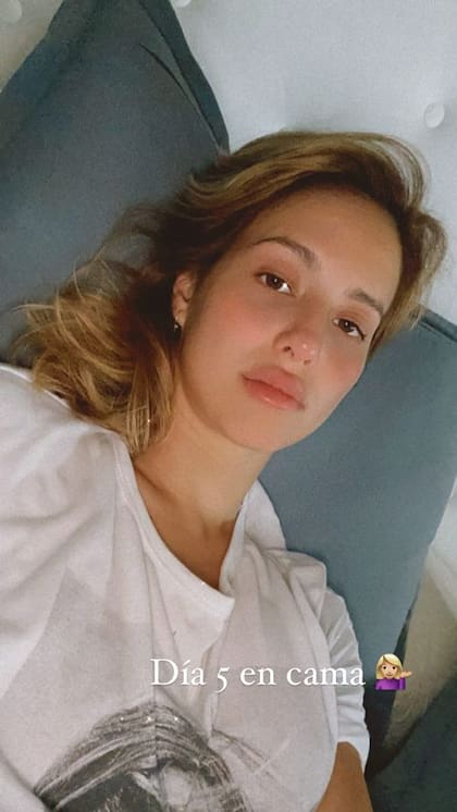 Flor Vigna mostró una foto a cara lavada de su quinto día de reposo