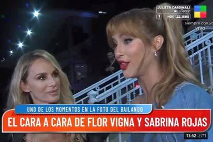 Flor Vigna y Sabrina Rojas se encontraron cara a cara en la previa al Bailando y sorprendieron a todos con su relación