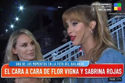 Flor Vigna y Sabrina Rojas se encontraron cara a cara en la previa al Bailando y sorprendieron a todos con su relación