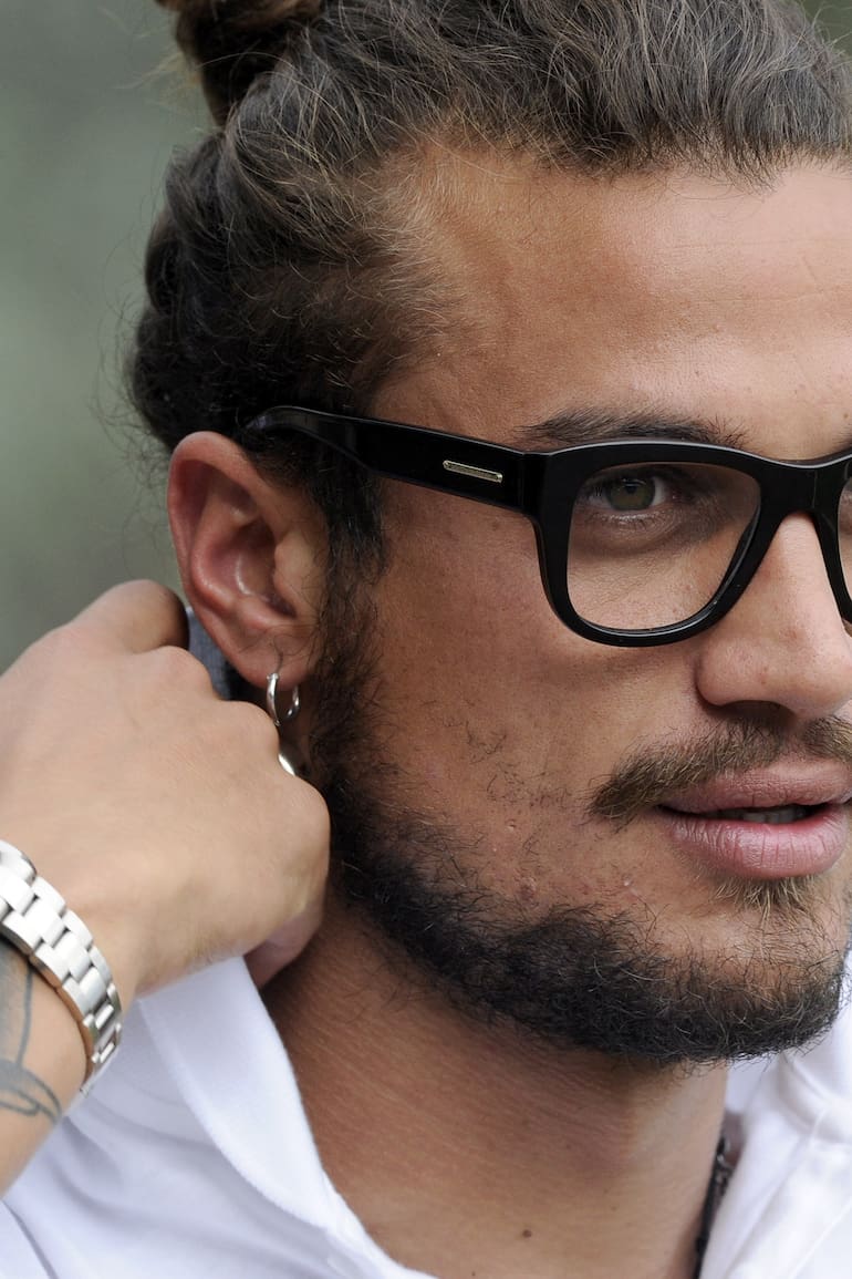 FLORENCE, ITALY - SEPTEMBER 03: Pablo Osvaldo of Italy arrives for a training session at Coverciano on September 3, 2012 in Florence, Italy. (Photo by Claudio Villa/Getty Images)