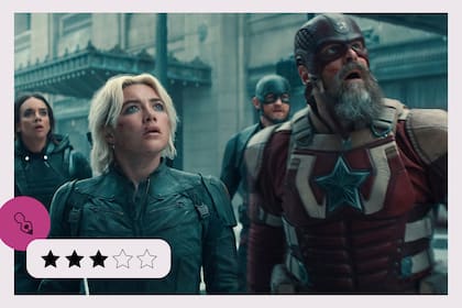 Florence Pugh y David Harbour, en una escena de Thunderbolts