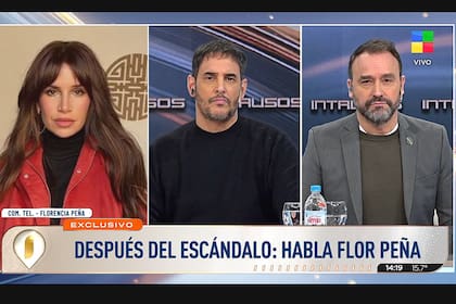Florencia Peña hablando en Intrusos sobre lo que pasó en Luzu TV