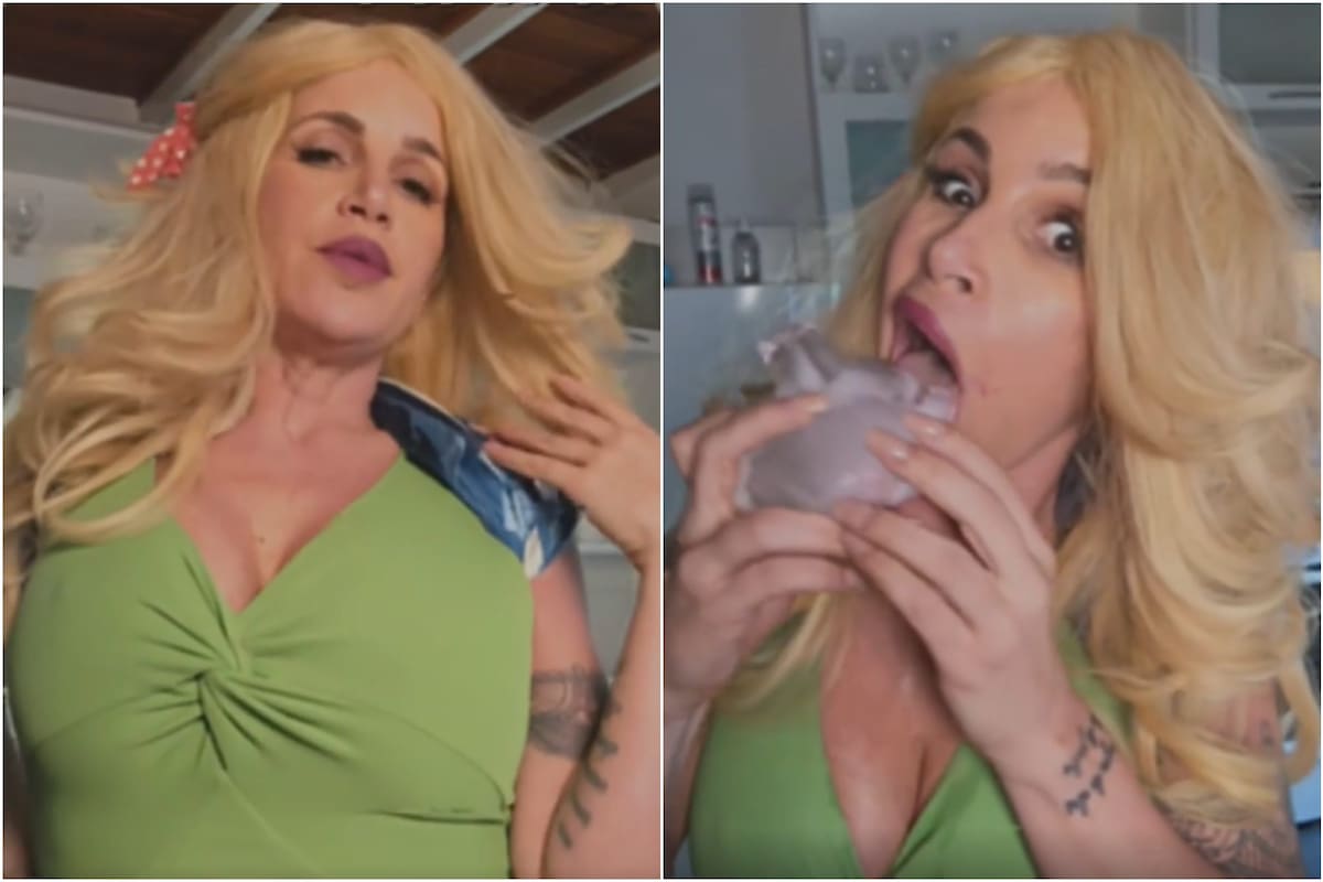 Florencia Peña personificó a Moni Argento para hacer una sátira del video viral del momento