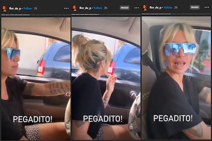 Florencia Peña se enojó por un conductor que se pegaba a su auto
