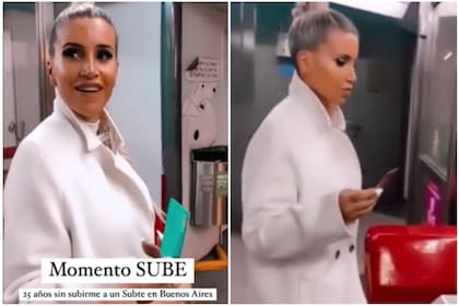 Florencia Peña viajó en subte después de 35 años y sorprendió a todos (Foto: Captura de video)