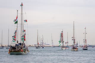 Flotilla con activistas y ayuda para palestinos en Gaza zarpa desde España