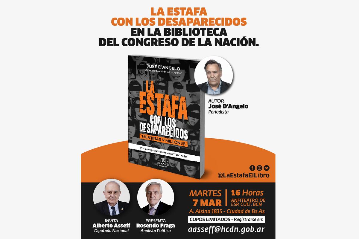 Flyer del acto programado y luego prohibido