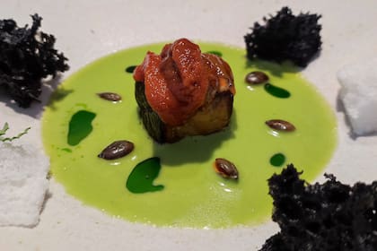 Foie gras con erizo