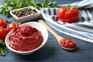 Fondue de tomates con panceta