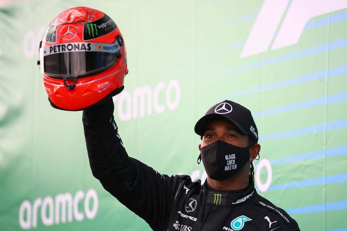 Fórmula 1. El especial regalo del hijo de Michael Schumacher que emocionó a Lewis Hamilton.