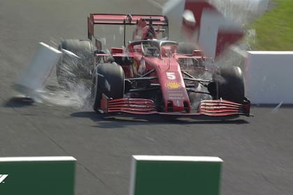 Sebastian Vettel se quedó sin frenos en Monza y abandonó