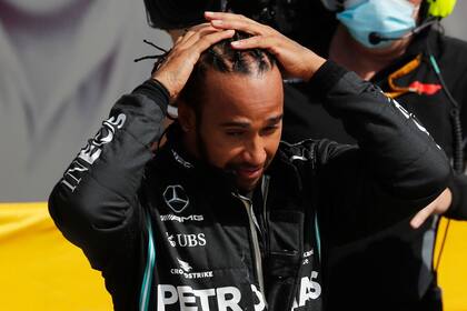Formula One F1 - British Grand Prix - Silverstone Circuit, Silverstone, Britain - August 2, 2020 Mercedes Lewis Hamilton celebrates after winning the race