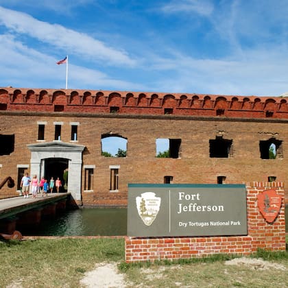 Fort Jefferson se encuentra a unos 112 kilómetros de Key West, Florida