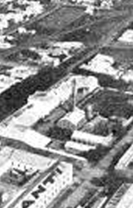 Foto aérea de la Licorería Clarac-Fréres en Villa Urquiza