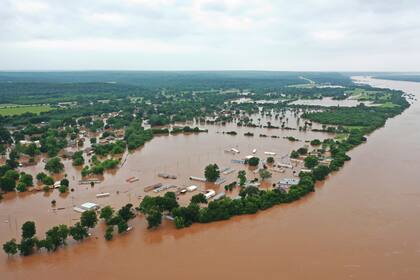 Zonas urbanas y rurales con anegamientos en Sand Spring, Oklahoma