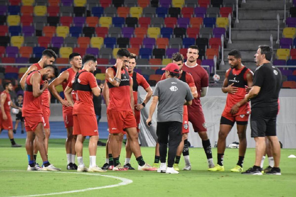 Foto de la practica de ayer de Central Córdoba en el Estadio Único. Crédito Prensa Central Córdoba