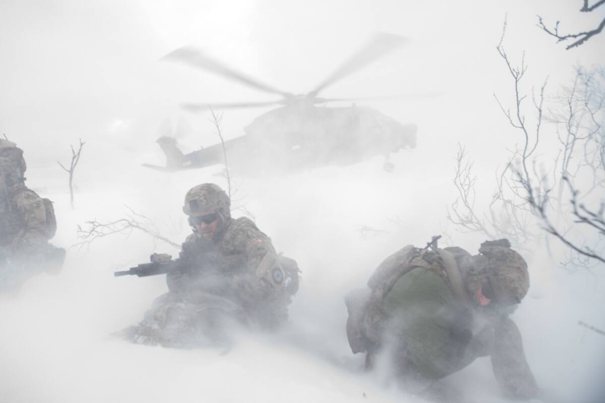 Foto de un ejercicio de las fuerzas danesas en el marco de un entrenamiento de la OTAN