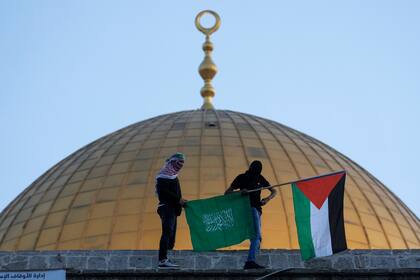Foto tomada en la Mezquita Al-Aqsa de Jerusalén el 2 de mayo de 2022.  (Foto AP/Mahmoud Illean)