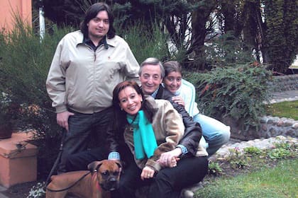 La familia presidencial Kirchner en Santa Cruz, en el año 2003.