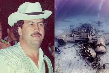 Fotografían por primera vez el avión de Pablo Escobar que se hundió con toneladas de cocaína