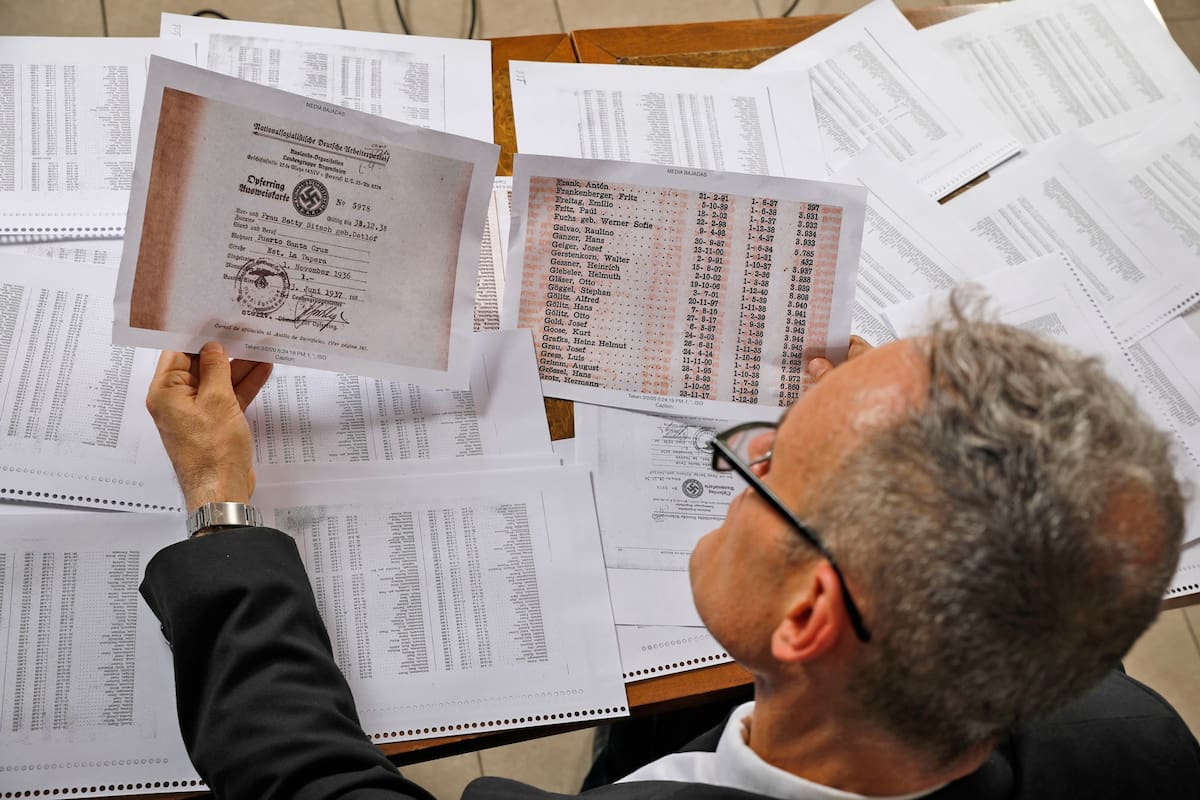 Fotos a Pedro Filipuzzi. Ingeniero que tiene en su poder documentos de aportes de dineros al nazismo en una cuenta en Suiza por Alemanes que viven en Argentina. El 02_03_2020