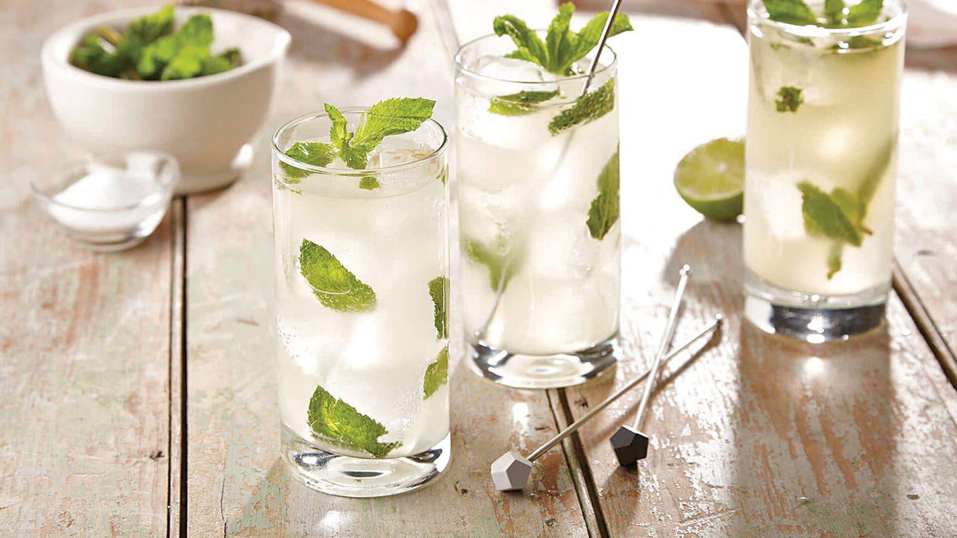 El Mojito, uno de los clásicos cocteles con ron.