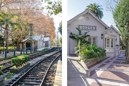 En el corazón del casco histórico de Olivos, la estación Borges del Tren de la Costa conserva su impronta siglo XIX.