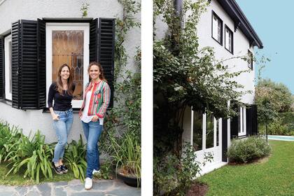 María Maqueda y Mercedes Oneto, socias de MMO Arquitectas. Los marcos negros les dan profundidad a las ventanas de planta alta y armonizan la apariencia exterior.