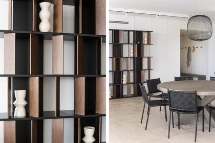 Biblioteca ‘Flap’ (Roche Bobois) y rieles con luces dirigibles (Flos).