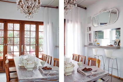 Antes: un pasaplatos conectaba el comedor con la cocina.